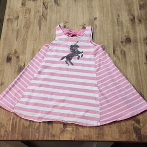 Tommy Bahama Pink and White Striped Unicorn Dress